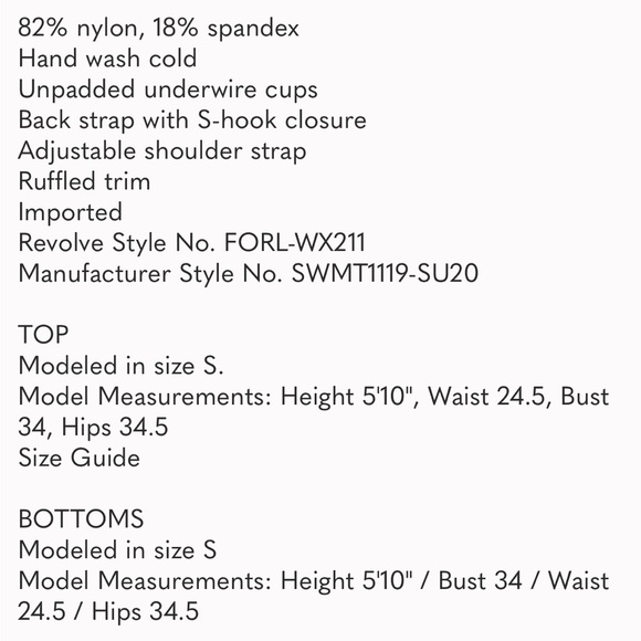 For Love and Lemons Augusta Pink and Orange Bikini Top And Bottom Size Small - Picture 4 of 9